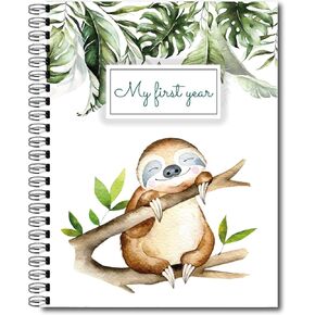 My Baby book, memories book, baby journal (Forest animals) Keepsake for Baby Boy or Girl, Timeless First Year,