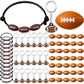 Nosiny 108 Pcs Sportball Party Favors Bulk 36 Pcs Sport Keychain Gifts 36 Pcs Sportball Stress Balls 36 Pcs Charm Bracelets for Team Birthday Party Supplies