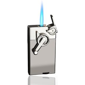 Vintage Metal Torch Lighter, Brass Patterned Lighter, Refillable Antique Lighter, Candles Outdoor Hiking Gear(No Butane Fuel) (#1)