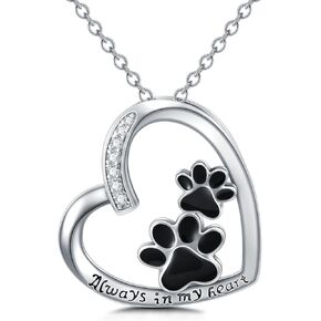 TOUPOP Dog Paw Necklace for Women Girls S925 Sterling Silver Puppy Dog Paw Urn Necklace for Dog Ashes Keepsake Cremation Jewelry Memorial Gifts for Dog Lover Owners Veterinary