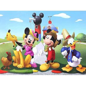 Palodio DIY الفأر الكرتون الماس اللوحة بواسطة عدد مجموعات للبالغين والأطفال، 12 × 16 بوصة اللوحة عبر غرزة الحفر الكامل الكريستال حجر الراين التطريز صور الفنون الحرفية لديكور المنزل هدية ديكور in Kuwait