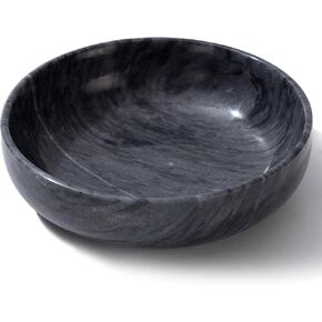 CM CHIC MONDAY 5.91'' Large Decorative Bowl, Natural Marble Decorative Bowls for Home Decor, Key Bowl, Large Incense Burner, Smudge Bowl, Coffee Tables Centerpiece, Soap Serving Bowl