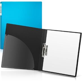 CRANBURY Punchless Clamp Binder Folder (Sky Blue) - 8.5x11 Ringless Binder with Metal Clip and Poly Covers, Holds 100 Letter Size Pages, Documents, Colored Swing Clamp Binder for Work or Home in Kuwait