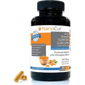 Nanocur Turmeric Curcumin - 100x More Active Than Turmeric, 170% More Active Than Curcumin + Black Pepper Extract. Joint Support, Relief, and Energy You’ll Feel. Organic Curcumin/Plant-Based Carrier.
