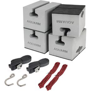 AQUARM Deluxe Canoe Foam Blocks for Roof Universal Canoe Carrier Kit Soft Canoe Pads Car Top Roof Racks Foam Pads with Tie-Downs, 6 inch