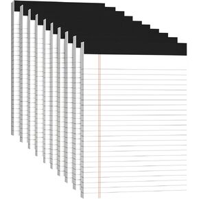 Legal Pads 8.5 x 11, 6 Pack Yellow Note Pads 8.5 x 11 Writing Pads, Wide Ruled Legal Notepads, Lined Pads of Paper Yellow Paper Pads, 30 Sheets Per Notepad for School, Home, Office, Business