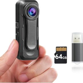 BOBLOV W1 1080P 64GB Body Camera, Wearable Camera Support 90 Minutes with Loop Recording, Easy to Use and Take for Traveling, Walking, Law Enforcement and Outdoors Activities
