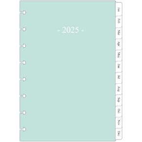 2025 Weekly Planner Refills for Happy Planner Classic Notebook - 9 Discs Punched, Two Pages Per Week, Jan 2025 to Dec 2025, 7" x 9-1/4"