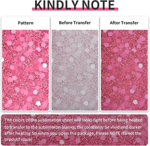 Sublimation Transfer Sheets for Heat Press Machine, Glitter 12x12inch Sublimation Paper for Tumblers Blanks Tshirts,8 Sheets in Kuwait