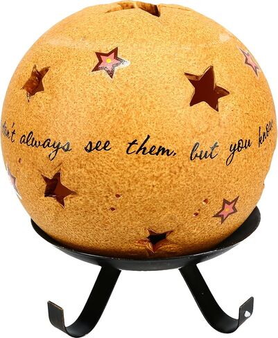 Pavilion Gift Company Comfort Candles 5-Inch Diameter Candle Holder Pierced with Stars, Good Friends in Saudi Arabia