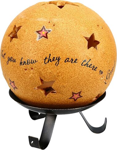 Pavilion Gift Company Comfort Candles 5-Inch Diameter Candle Holder Pierced with Stars, Good Friends in Saudi Arabia