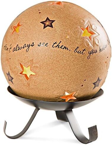 Pavilion Gift Company Comfort Candles 5-Inch Diameter Candle Holder Pierced with Stars, Good Friends in Saudi Arabia