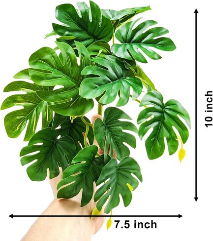 Woyrise Reptile Plants, Terrarium Hanging Plants Vines for Reptile Tank, Amphibian Habitat Leaves Decorations with Suction Cup for Bearded Dragon Lizard Snake Gecko Frog Hermit Crab - 2 Pack Red Ivy in Kuwait