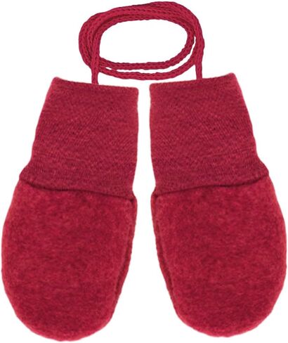 Ecoable Baby Thumbless Mittens: Organic Merino Wool Snow Gloves with String in Kuwait