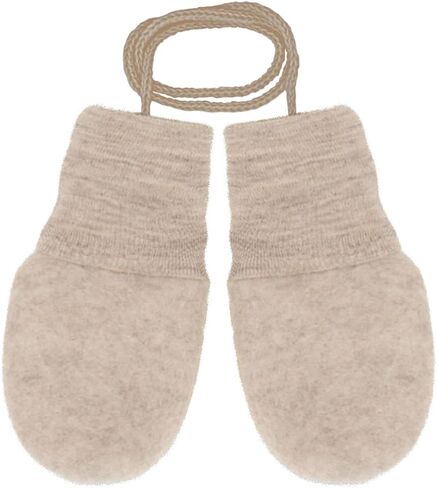 Ecoable Baby Thumbless Mittens: Organic Merino Wool Snow Gloves with String in Kuwait