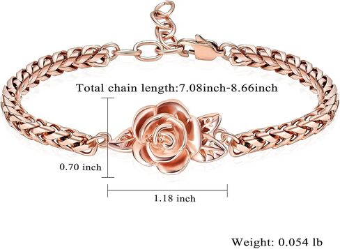 zeqingjw Cremation Jewelry Rose Flower Urn Bracelet for Ashes for Women Adjustable Keepsake Memorial Bracelet Urn Bangle Ashes Holder in Kuwait