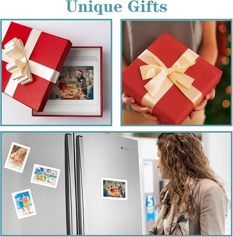 CRUGLA 8x10 White Magnetic Picture Frames for Refrigerator 12 Packs, Modified Magnetic Sheet with Self Adhesive Backing, 8 by 10 Magnetic Photo Craft Frame Set for Glass Window Door Cubicle in Kuwait