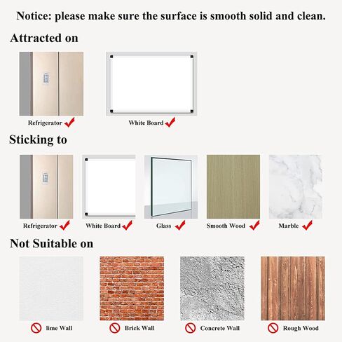 CRUGLA 8x10 White Magnetic Picture Frames for Refrigerator 12 Packs, Modified Magnetic Sheet with Self Adhesive Backing, 8 by 10 Magnetic Photo Craft Frame Set for Glass Window Door Cubicle in Kuwait