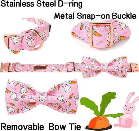 Unique style paws Easter Dog Collar with Bow Colorful Egg Pet Collar Best Gift for Small Medium Large Boys Girls-XL in Kuwait