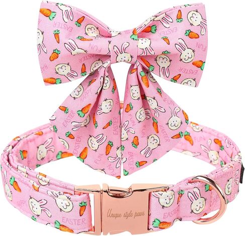 Unique style paws Easter Dog Collar with Bow Colorful Egg Pet Collar Best Gift for Small Medium Large Boys Girls-XL in Kuwait