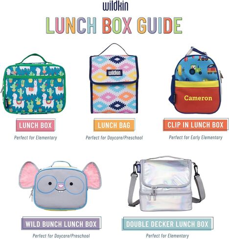 Wildkin Kids Insulated Lunch Bag for Boys & Girls, Reusable Lunch Bag is Perfect for Daycare & Preschool, Ideal for Packing Hot or Cold Snacks (Darling Dinosaurs) in Kuwait