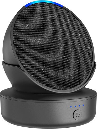 قاعدة بطارية PlusAcc لـ P○p - حامل شاحن محمول بقدرة 5000 مللي أمبير في الساعة، وقت تشغيل 9 ساعات، بدون صوت مكتوم، قاعدة شحن قابلة لإعادة الشحن لـ P○p (أسود) in Kuwait