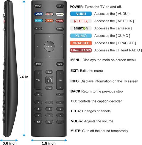 for VIZIO Smart TV Remote Replacement, Universal for VIZIO Remote Control XRT136【Pack of 2】 in Saudi Arabia