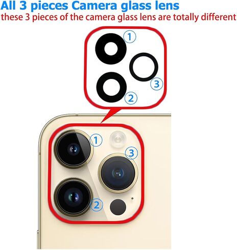 استبدال عدسة الكاميرا الخلفية مع مجموعة أدوات إصلاح وإصلاح مثبتة مسبقًا لهاتف iPhone 13 Pro 6.1 بوصة وiPhone 13 Pro Max 6.7 بوصة in Saudi Arabia