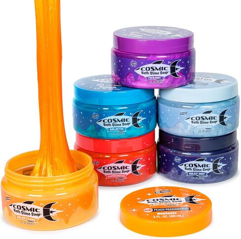 لعبة الاستحمام بالصابون للأطفال من Tub Works™ Super Goo Bath Slime™، 6 عبوات | صابون سلايم مطاطي واسفنجي لحمام الأطفال | روائح منعشة بطعم الفواكه | غير سامة | ألعاب استحمام حسية ممتعة للأطفال والرضع in Kuwait