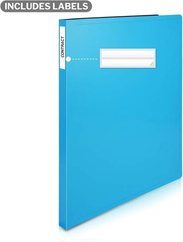 CRANBURY Punchless Clamp Binder Folder (Sky Blue) - 8.5x11 Ringless Binder with Metal Clip and Poly Covers, Holds 100 Letter Size Pages, Documents, Colored Swing Clamp Binder for Work or Home in Kuwait