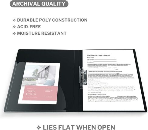 CRANBURY Punchless Clamp Binder Folder (Sky Blue) - 8.5x11 Ringless Binder with Metal Clip and Poly Covers, Holds 100 Letter Size Pages, Documents, Colored Swing Clamp Binder for Work or Home in Kuwait