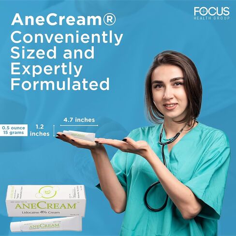 AneCream5 - كريم مخدر ليدوكائين 5% أقصى قوة بدون وصفة طبية، درجة طبية، كريم مخدر موضعي لتخدير الألم أنبوب 30 جرام، استخدامات موضعية وشرجية، علاج البواسير in Saudi Arabia
