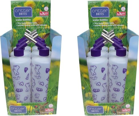 Lixit Corporation SLX0535 12-Pack Critter Brites Small Animal Water Bottles, 8-Ounce, Day Glow in Saudi Arabia