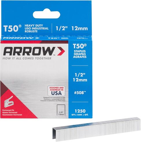 Arrow 276 JT21 3/8-Inch 7/16-Inch 1000-Pack Thin Wire Staples Bundle with Arrow 508 T50 1/2-Inch 3/8-Inch 1250 Count Heavy Duty Staples in Saudi Arabia