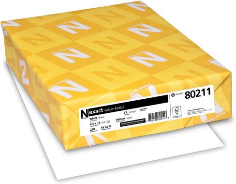 ورق Neenah 40311، ورق بطاقات الفهرس الدقيق، 90 رطل، 94 ساطع، 8 1/2 × 11، أبيض، 250 ورقة in Saudi Arabia