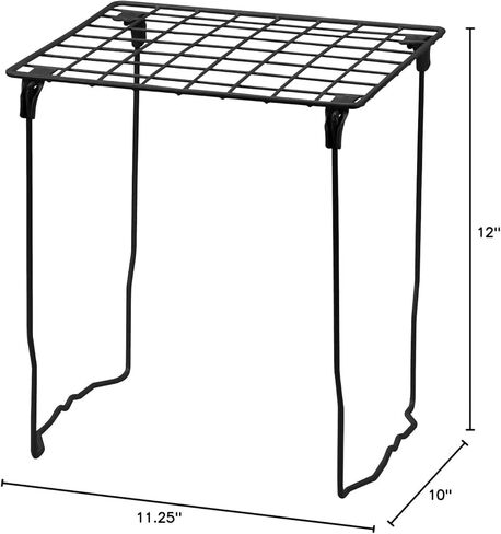 رف منظم الخزانة LockerMate Stac-A-Shelf، قابل للتكديس، طويل جدًا، يناسب خزائن المدرسة ذات الحجم القياسي، أسود in Kuwait