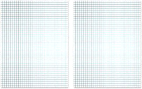 Ampad 8 1/2 x 11 Inches White Quad Pad, 4 Square Inch, 50 Sheets, 1 Each (22-030C) in Kuwait