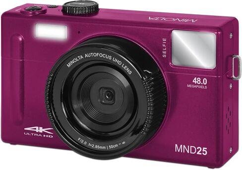 كاميرا Minolta MND25 48 ميجابكسل ذات التركيز التلقائي / 4K فائقة الدقة مع مرآة سيلفي in Saudi Arabia