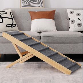 Large Dog Pet Stairs Steps Ramps for High Bed Couch, Dog Pet Steps Stairs for Large Small Dogs to Get on Bed,2-I Folding Large Dog Pet Ramp for Car Couch SUV Bed