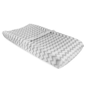 Ely's & Co. Patent Pending Waterproof Plush Change Pad Cover 100% Cotton Velvet | no Need for Changing Pad Liner (Grey)