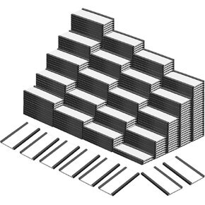 500 Pieces Magnetic Data Card Holders Channel Magnetic Label Holders Labels Racks with Magnets with 500 Protective Films and 1000 Replacement Strips for Metal Racks Shelf Bin (1 x 3 Inch)