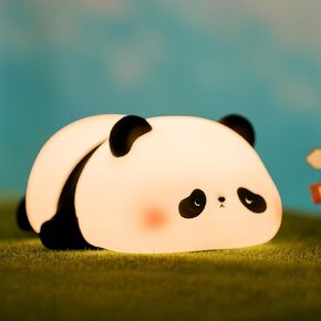 VTIGER Pink Hippo Night Light for Kids, Rechargeable LED Touch Cute Lamp, Food Grade Silicone, 3 Modes Squishy Animal Night Lamp, Cute Night Light for Nursery Baby Room, Gifts for Kids Girls Boys
