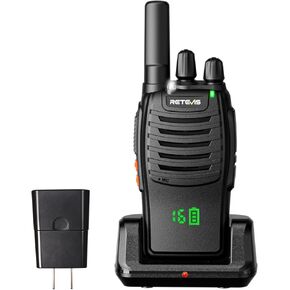 Retevis H-777 Walkie Talkie Rechargeable Long Range,Portable Two-Way Radio, Flashlight, Emergency Alarm, Hands Free(1 Pack)