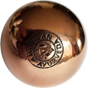 American Ayurveda Premium 99% Pure Solid Copper Ball Orb Sphere Approx 1.1 Inch Diameter Healing Energy Mental Agility Grounding Movement Therapy (2 pcs of 1.1 Inch)