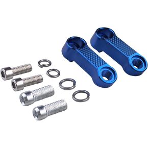 Motorcycle Bike Mirror Mount Risers Extenders Adapter 10mm 8mm Rearview Side Mirror Adapter Kit Riser Mount Extender for Motorcycle Scooters Sportbikes (Black, M10/M8)