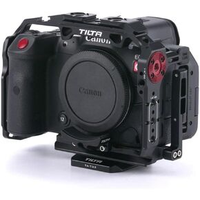 Tilta Half Camera Cage for Canon R5C Lightweight Kit | Dual Directional Arca-Swiss Quick Release Plate | Unobstructed Original Grip | Silicone Pad – Black in Kuwait