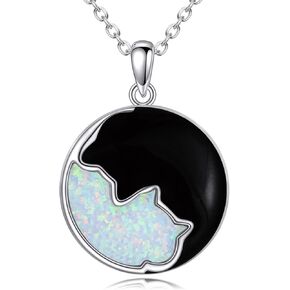 NIFUNAO Infinity Necklace for Women Sterling Silver Cat Necklace Jewelry Gifts for Girls