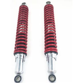 400mm 15.75 inch 7mm Spring Universal Motorcycle Shock Absorber Rear Suspension ATV Quad Scooter Dirt Bike For XL185 XL125S CL50 CD50 150cc 250cc 400cc (Black)