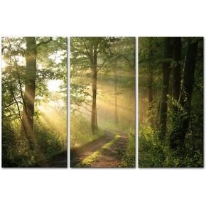 Forest Wall Art Modern Canvas Painting The Picture for Home DecorationTrees Foggy Morning Spring Landscape Print On Canvas Giclee Artwork for Wall Decor