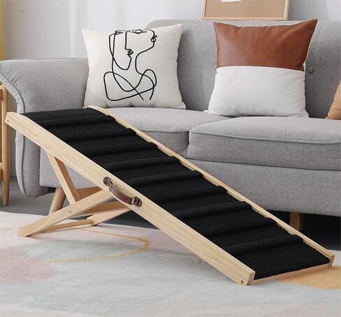 Large Dog Pet Stairs Steps Ramps for High Bed Couch, Dog Pet Steps Stairs for Large Small Dogs to Get on Bed,2-I Folding Large Dog Pet Ramp for Car Couch SUV Bed in Kuwait
